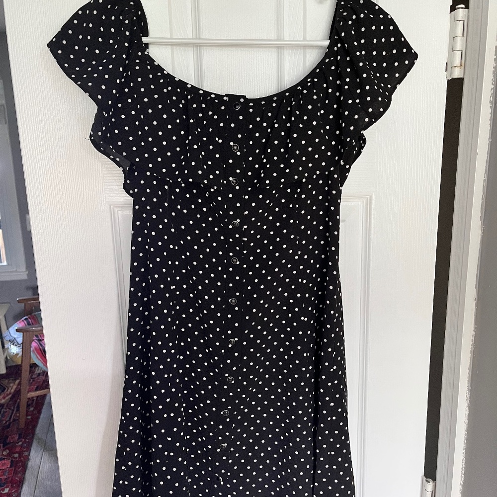 Off the shoulder mini skater dress